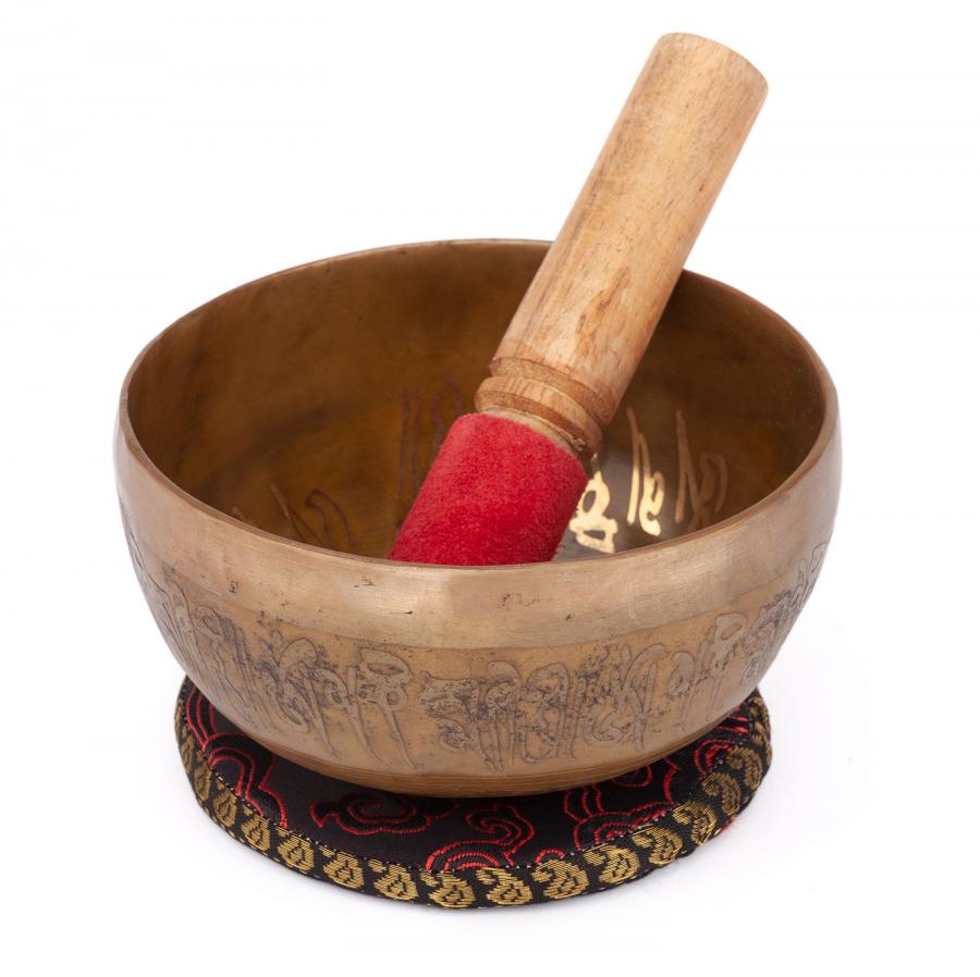 Tibetan Singing Bowl Buddha Engraving Ø 11 cm