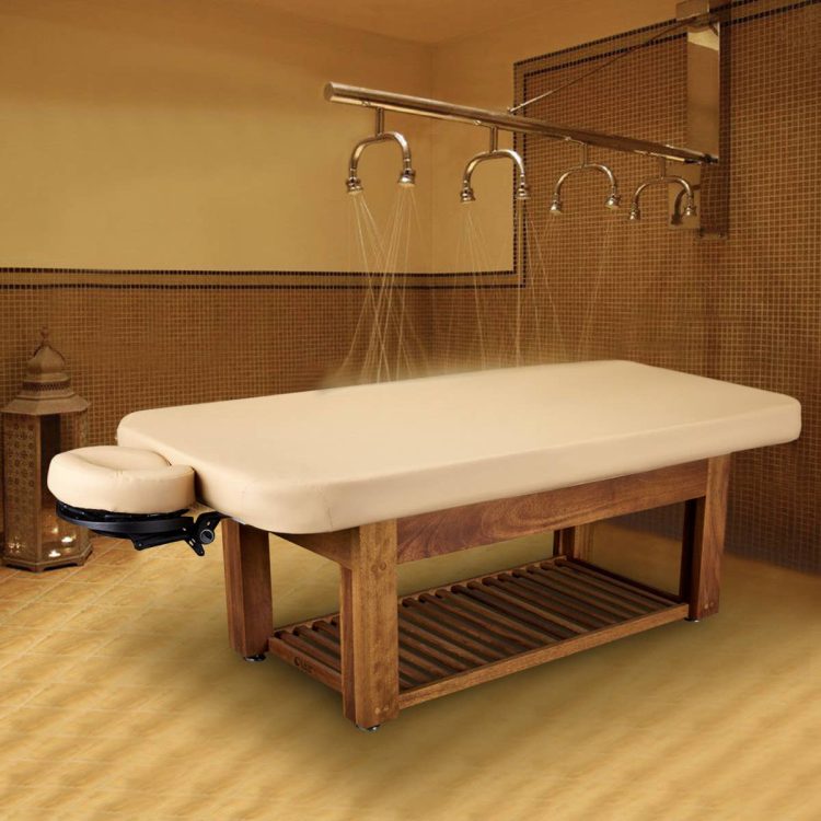 Napa La Mer™ Spa and Salon Table with Teak Base
