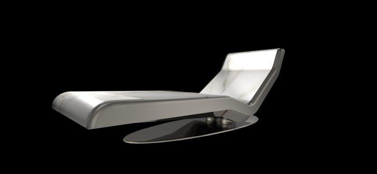 Caesar Longue Chair White Marble