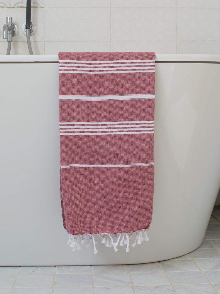 Hammam Peshtemal Poppy Burgundy