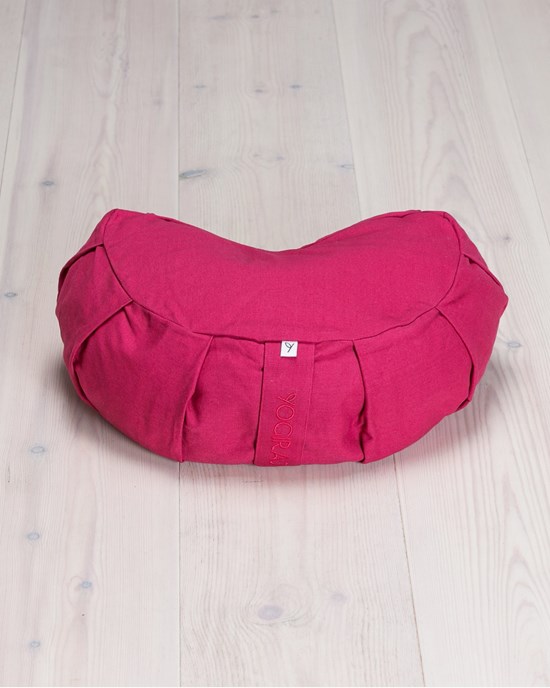 Crescent Meditation Cushion Raspberry Red