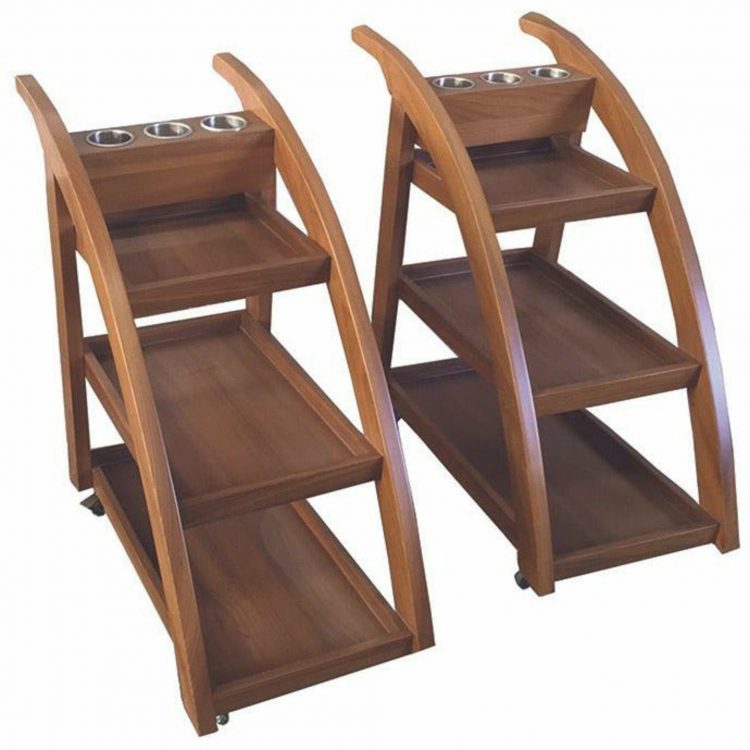 Teak Spa Service Trolley